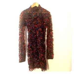 Custom mesh dress with design never worn